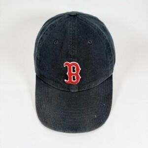 Boston Red Sox 47 Brand Clean Up Hat Kids Navy Blue Red B Logo Strapback